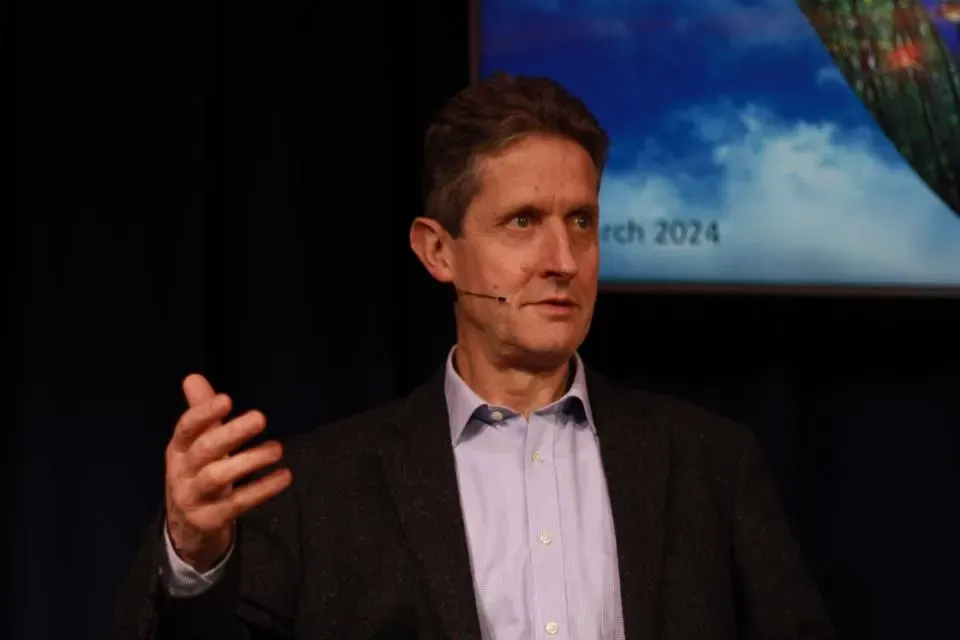 Professor Myles Allen delivering a lecture