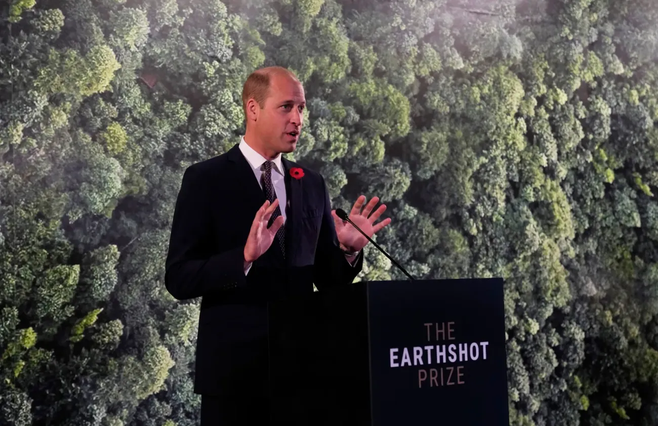 HRH Prince William speaking at Earthshot Prize ceremony