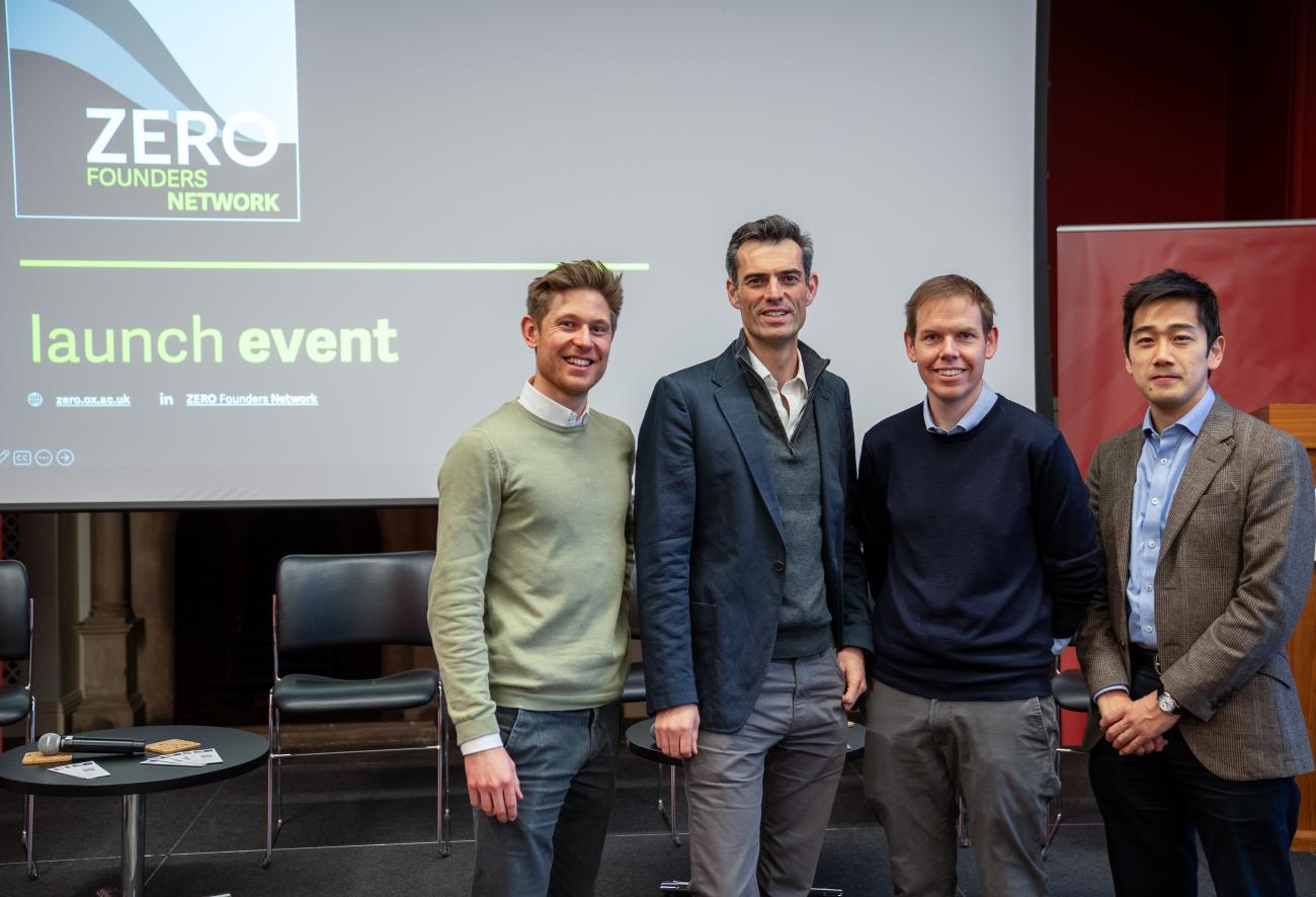 The four founders of the ZERO Founders Network in a line
