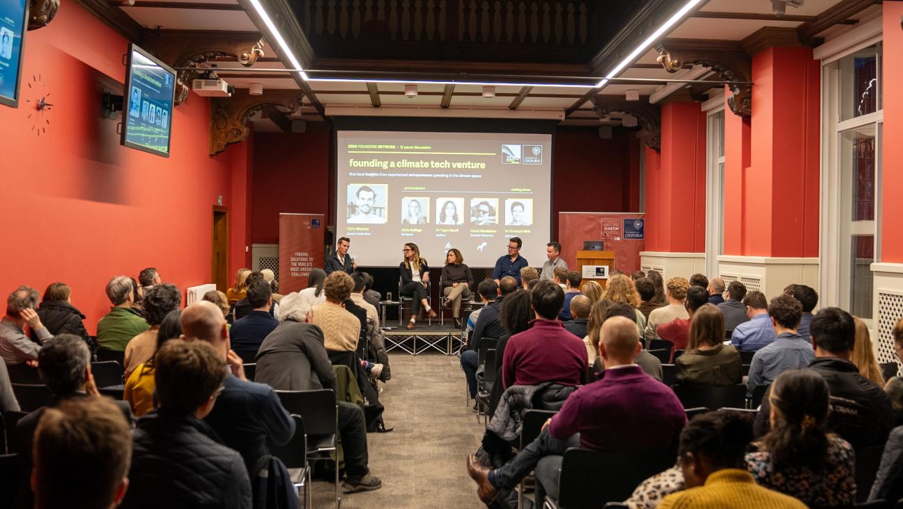 Room showing audience at the inaugural meeting of the ZERO Founders Network