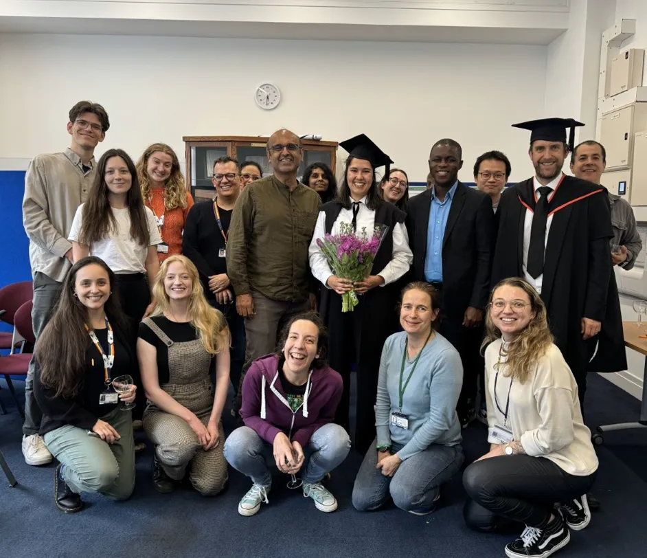 Group of students and staff with Prof Antwi-Agyei 