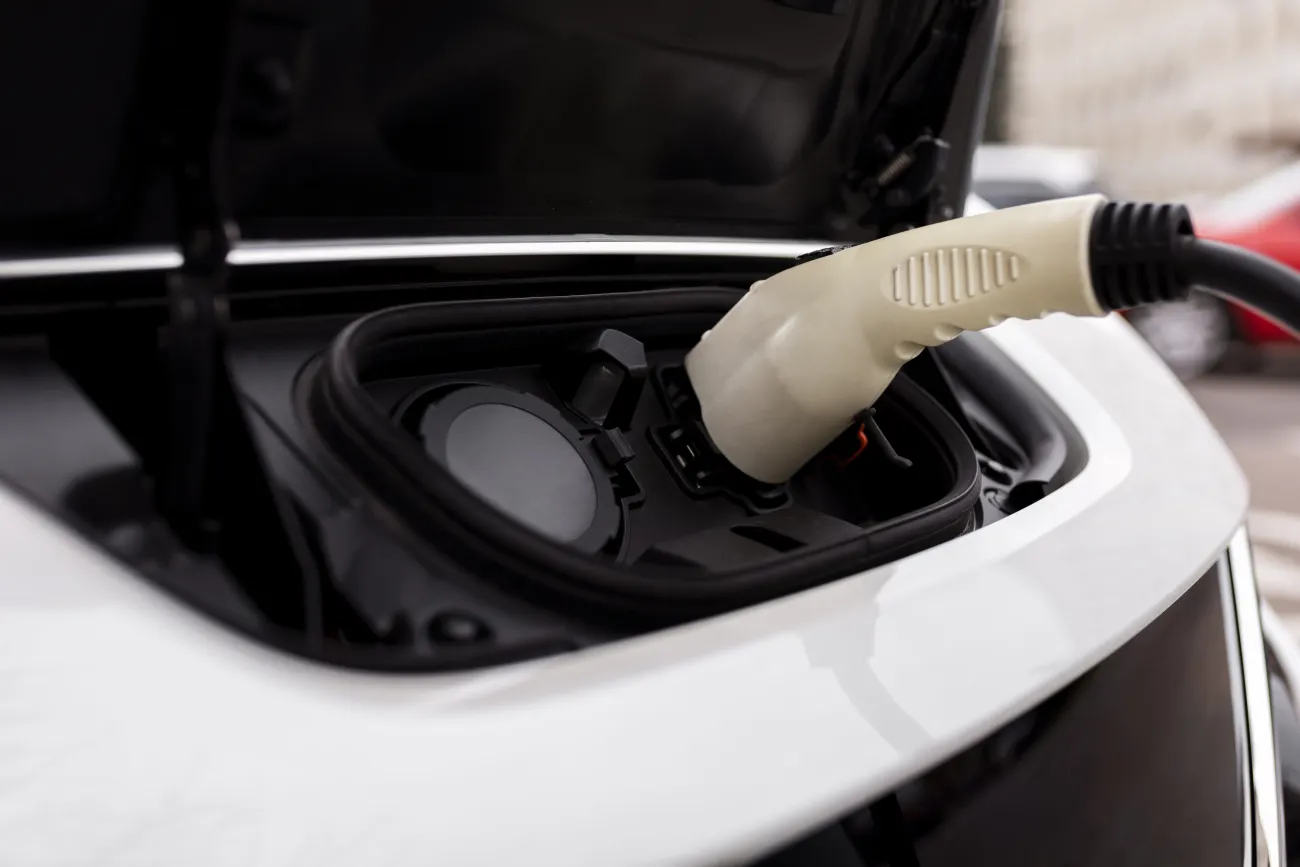 Close up of car charging
