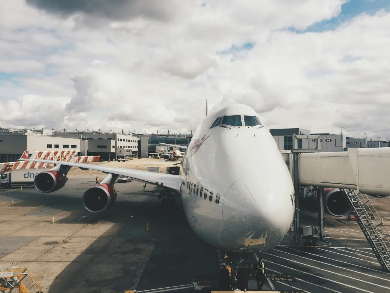 Stationary aeroplane at airport