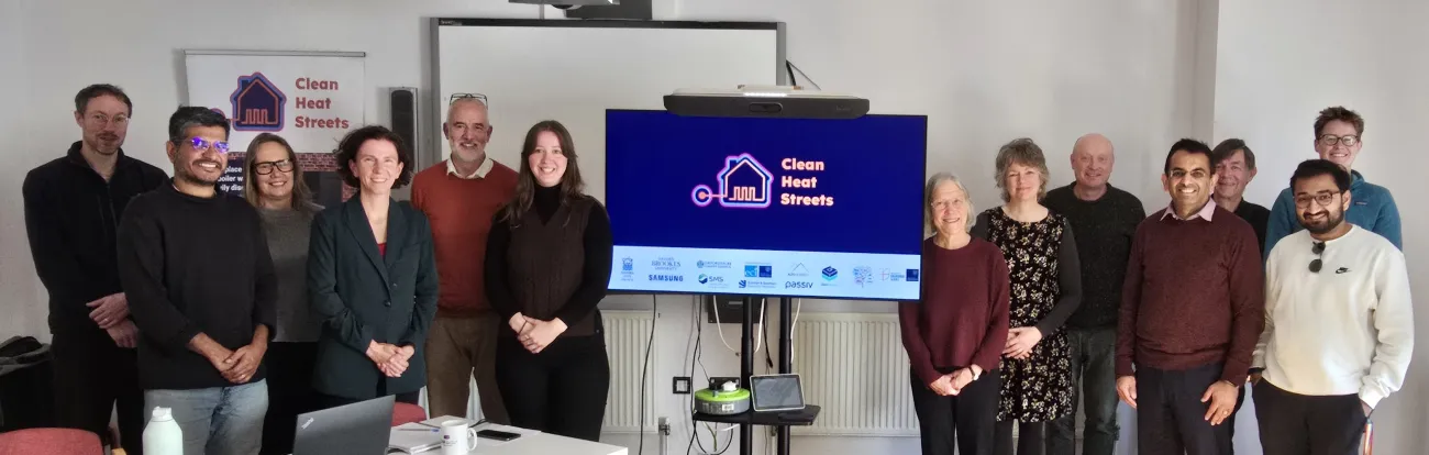 The Clean Heat Streets team in a line with Anneliese Dodds MP