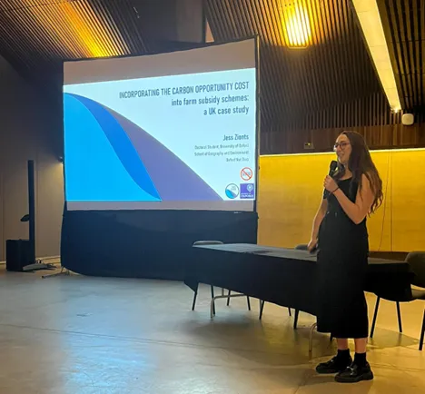 Jess Zionts giving her presentation