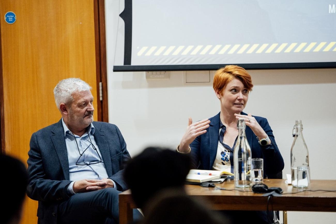 Dr Nicola Ranger speaking at the event