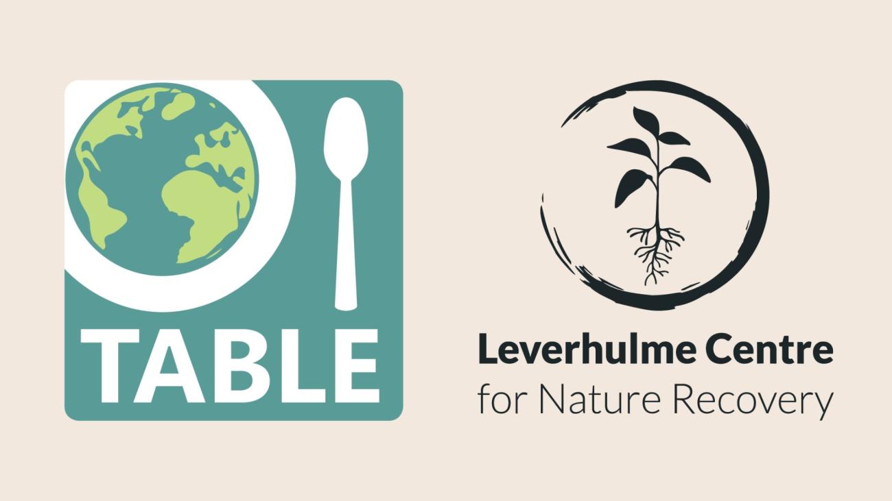 TABLE and Leverhulme Centre for Nature Recovery logos