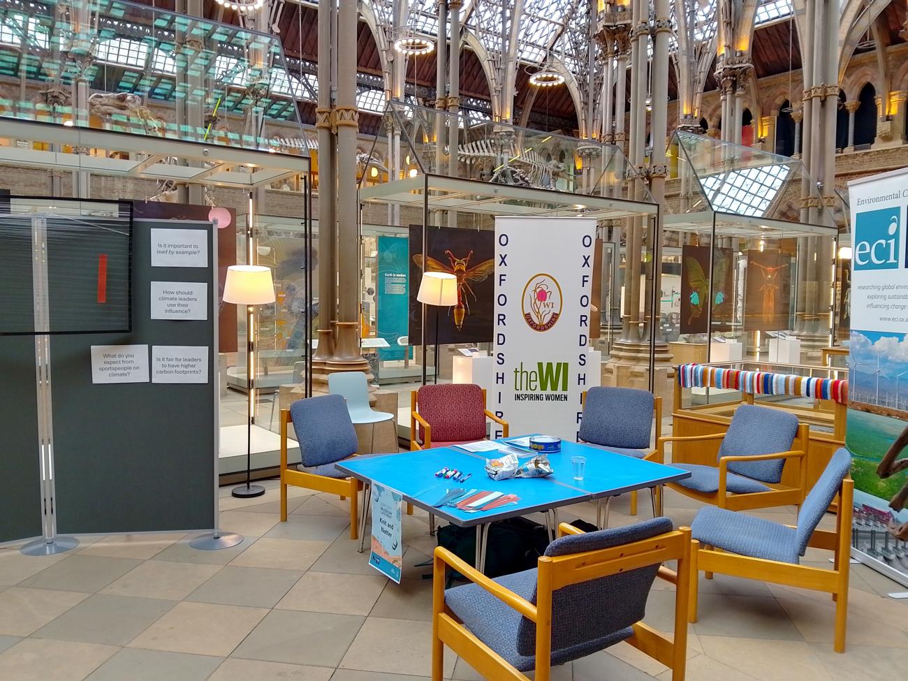 A space set out ready for participants to discuss