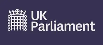 UK Parliament logo. Text next to portcullis
