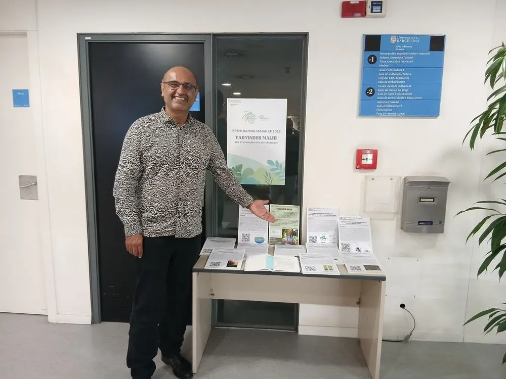 Prof Malhi visiting the University of Barcelona