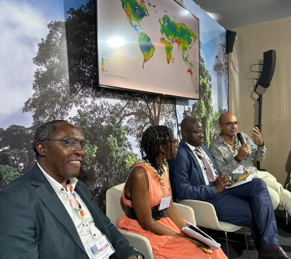 A panel of speakers sat on chairs facing the audience