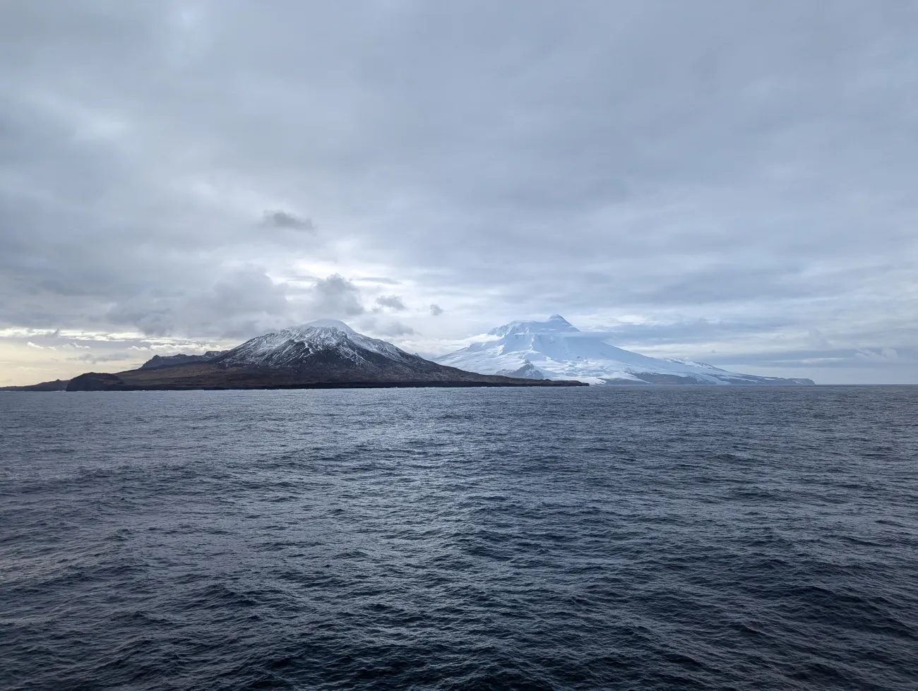 Heard Island emerging out of the ocean