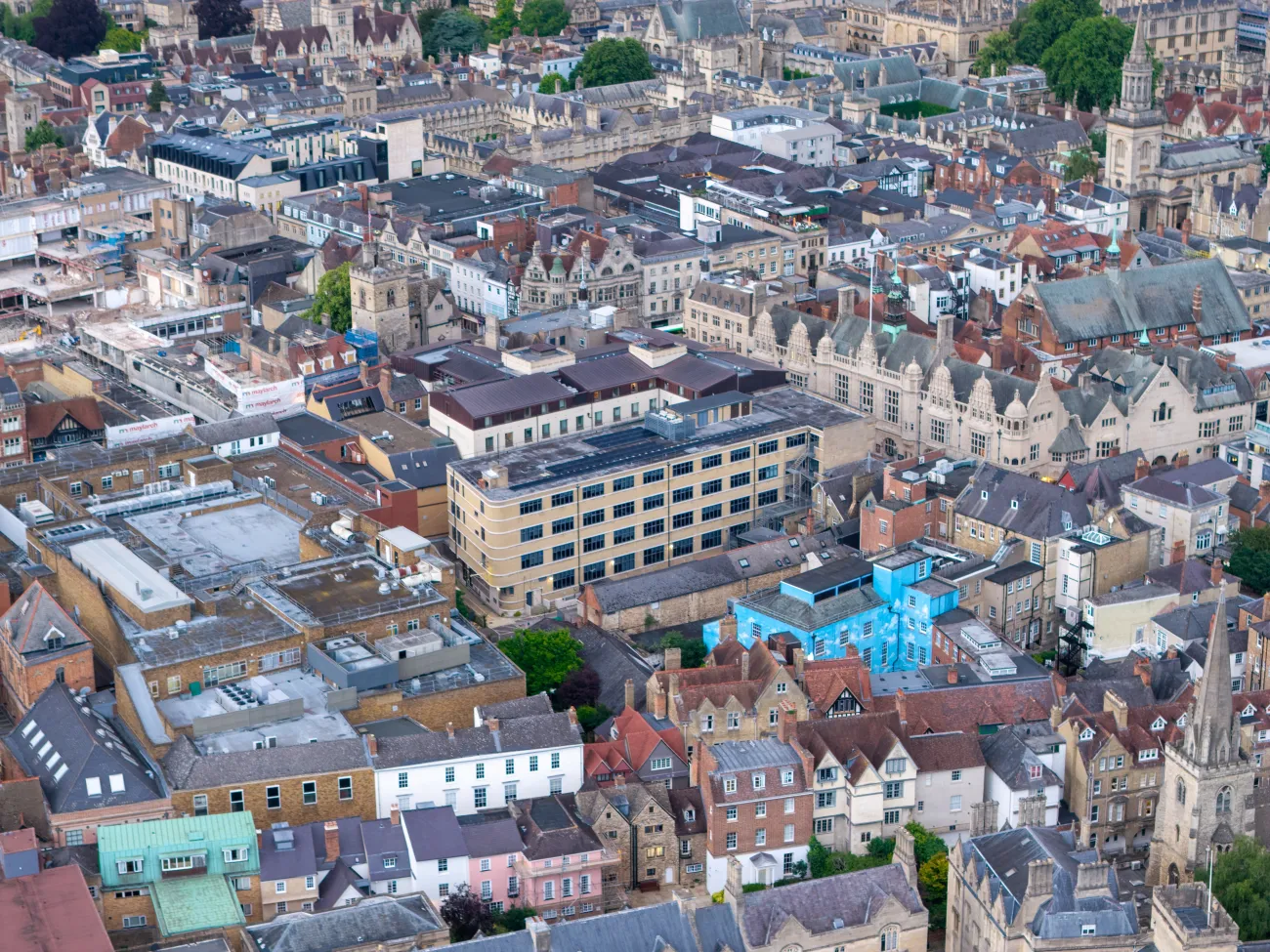 Oxford High Street aerial shot