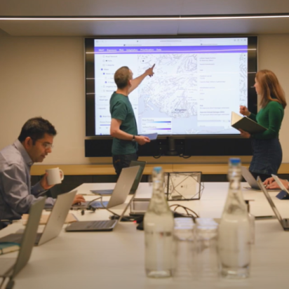 Team point to map (transport)