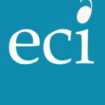 ECI logo with turquoise background and white letters