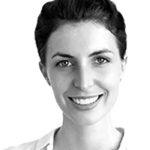 Sarah Gill head and shoulders image in black and white