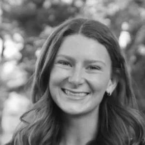 Head and shoulders of Delaney Demaret smiling