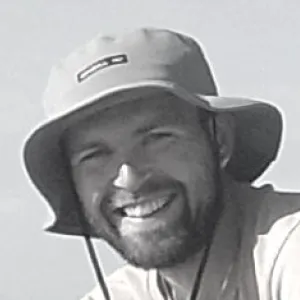 Joe Boyle head and shoulders black and white image